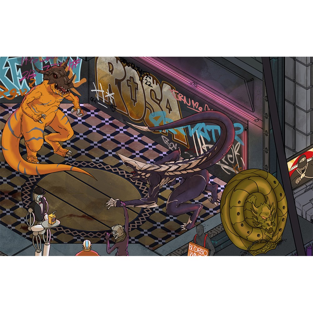  A.D. 2.222 - Giant Cyberpunk Character Poster 