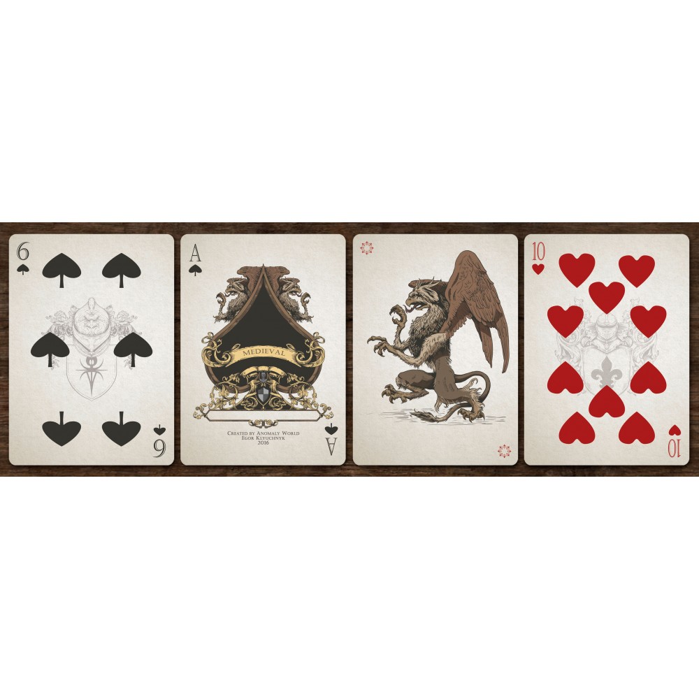 Medieval - playing cards. Gold edition