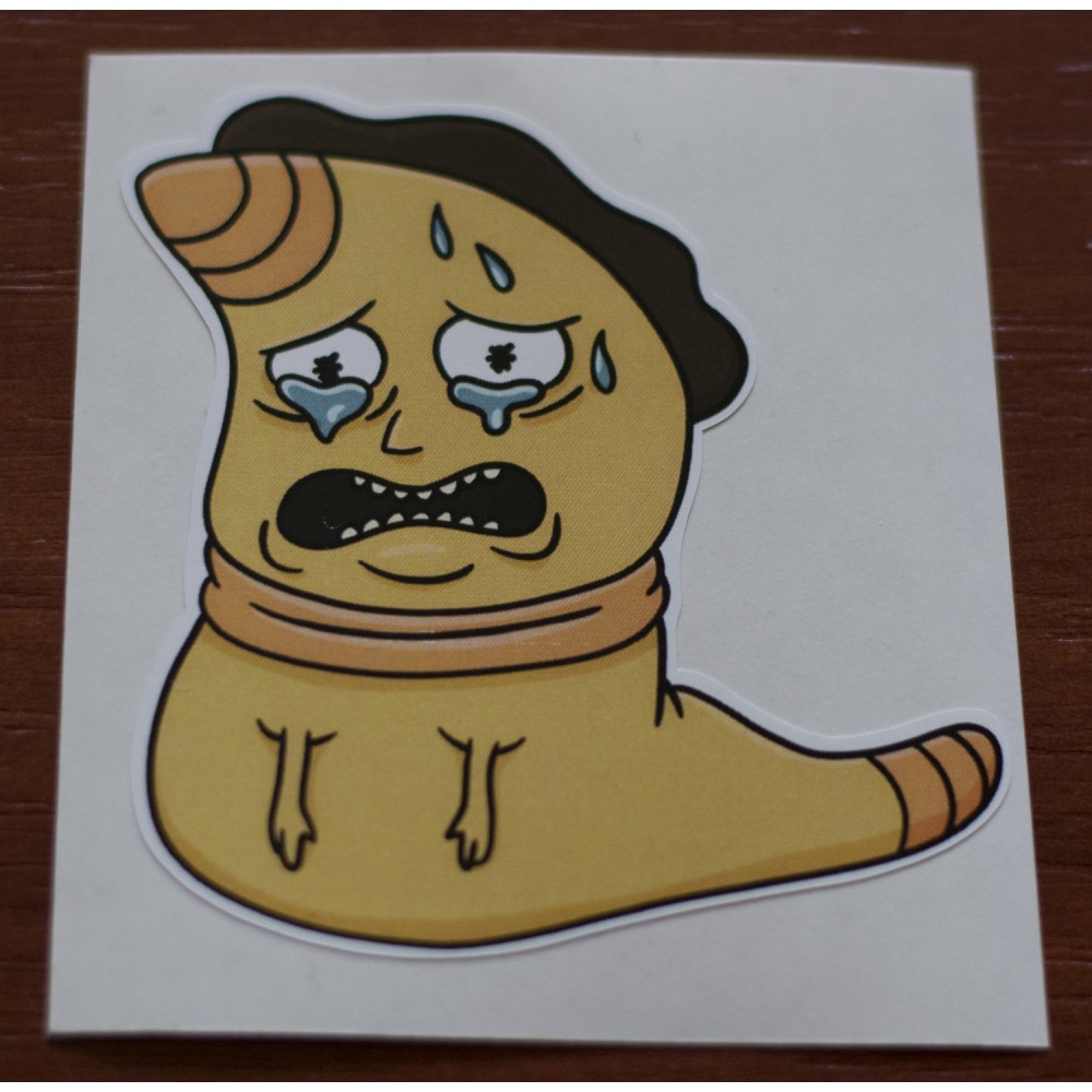Jarry the worm sticker - Rick and Morty fan art