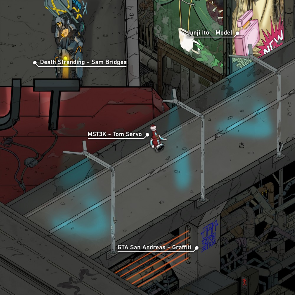  A.D. 2.222 - Giant Cyberpunk Character Poster. Digital edition. Season 2