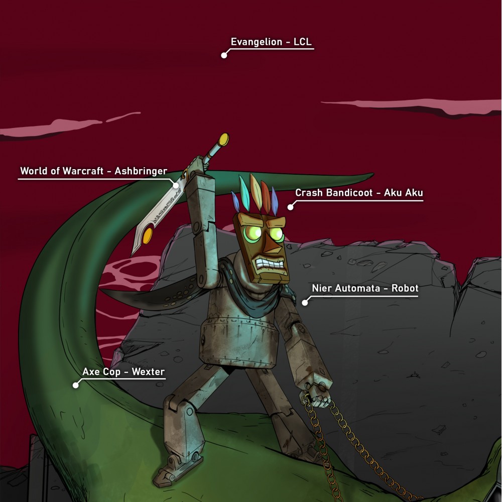  A.D. 2.222 - Giant Cyberpunk Character Poster. Digital edition. Season 2