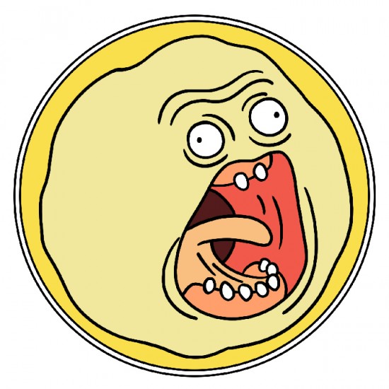 Screaming sun sticker - Rick and Morty fan art